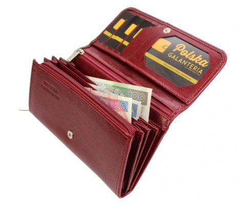 Portfel Damski ANDRUS (PL) Długi Max Na Suwak Skóra Naturalna Licowa Wzór 2 RFID 17 x 9,5 x 3,5 [cm]