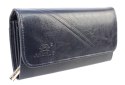Portfel Damski ANDRUS (PL) Długi Suwak Płaski Skóra Naturalna RIFD 16,5 x 9,5 x 3,5 [cm]