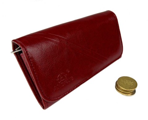 Portfel Damski ANDRUS (PL) Długi Suwak Płaski Skóra Naturalna RIFD 16,5 x 9,5 x 3,5 [cm]