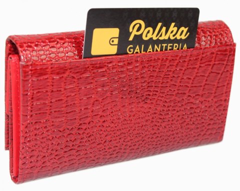 Portfel Damski MARCO (PL) 16 cm Suwak Wewnątrz Skóra Naturalna CZERWONY MIX LAKIEROWANY PD-08 Portfel Damski MARCO (PL) 16 cm Suwak Wewnątrz Skóra Naturalna CZERWONY MIX LAKIEROWANY PD-08