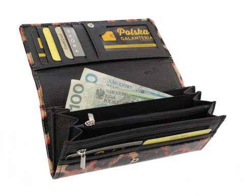 Portfel Damski PolskaGalanteria Długi Max Z Suwakiem Skóra Naturalna CZARNY LAKIEROWANY KP D13 Portfel Damski PolskaGalanteria Długi Max Z Suwakiem Skóra Naturalna CZARNY LAKIEROWANY KP D13