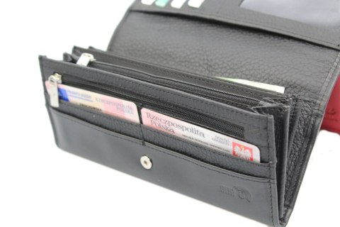 Portfel Damski PolskaGalanteria Długi Max Z Suwakiem Skóra Naturalna KP D13 19x9x3[cm]