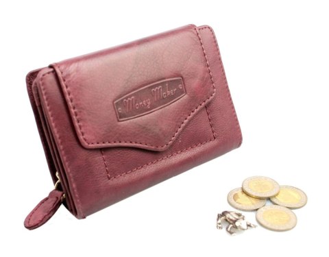 Portfel Damski Skóra Licowa MONEY MAKER 13 cm Suwak Na Zewnątrz RFID Kuferek Wzór II MM528B Portfel Damski Skóra Licowa MONEY MAKER 13 cm Suwak Na Zewnątrz RFID Kuferek Wzór II MM528B