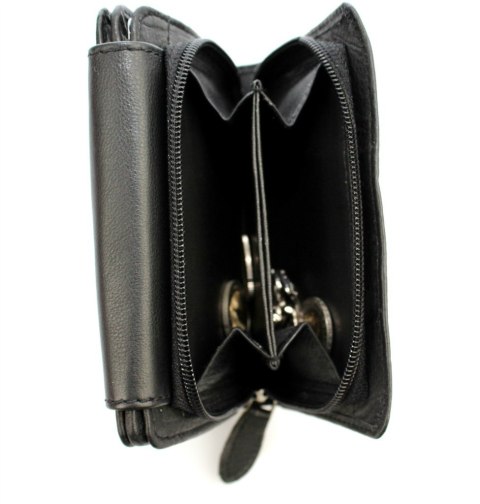 Portfel Damski Skóra Licowa MONEY MAKER 13 cm Suwak Na Zewnątrz RFID Kuferek Wzór II MM528B Portfel Damski Skóra Licowa MONEY MAKER 13 cm Suwak Na Zewnątrz RFID Kuferek Wzór II MM528B