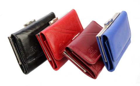 Portfel Damski Skórzany ANDRUS (PL) Klamra Na Zewnątrz Skóra Naturalna RFID 12 x 8,5 x 2,5 [cm]