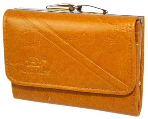 Portfel Damski Skórzany ANDRUS (PL) Klamra Na Zewnątrz Skóra Naturalna RFID 12 x 8,5 x 2,5 [cm]