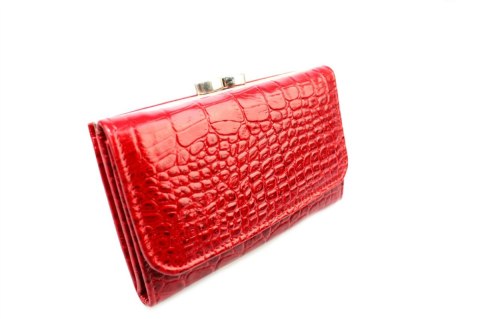 Portfel Damski Skórzany ANDRUS (PL) 14 cm Klamra Skóra Naturalna RIFD 13 x 10 x 3  [cm]