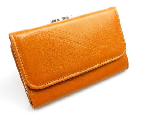 Portfel Damski Skórzany ANDRUS (PL) 14 cm Klamra Skóra Naturalna RIFD 13 x 10 x 3  [cm]