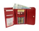 Portfel Damski Skórzany ANDRUS (PL) 14 cm Klamra Skóra Naturalna RIFD 13 x 10 x 3  [cm]