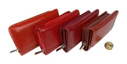 Portfel Damski Skórzany ANDRUS (PL) 14 cm Suwak Skóra Naturalna Wzór II RIFD 14,5 x 9 x 3 [cm]