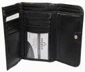 Portfel Damski Skórzany ANDRUS (PL) 14 cm Suwak Skóra Naturalna Wzór II RIFD 14,5 x 9 x 3 [cm]