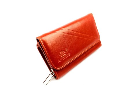 Portfel Damski Skórzany ANDRUS (PL) Suwak Skóra Naturalna RIFD 14,5 x 9 x 3 [cm]