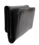 Portfel Damski Skórzany ANDRUS (PL) Suwak Skóra Naturalna RIFD 14,5 x 9 x 3 [cm]