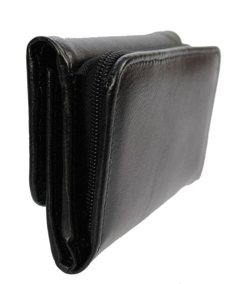 Portfel Damski Skórzany ANDRUS (PL) Suwak Skóra Naturalna RIFD 14,5 x 9 x 3 [cm]