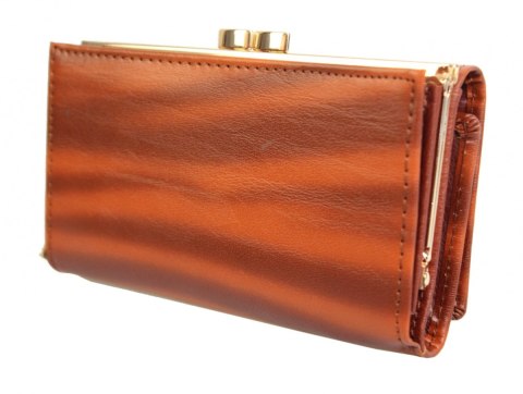 Portfel Damski Skórzany Alessandro Paoli 14 cm Klamra I Suwak Skóra Naturalna Złota Klamra Jasny Brąz Portfel Damski Skórzany Alessandro Paoli 14 cm Klamra I Suwak Skóra Naturalna Złota Klamra Jasny Brąz
