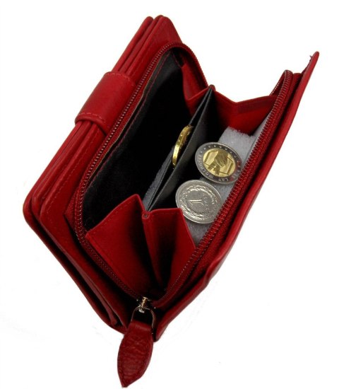 Portfel Damski Skórzany MONEY MAKER Skóra Licowa 13 cm Z Suwakiem Na Zewnątrz MM509B Portfel Damski Skórzany MONEY MAKER Skóra Licowa 13 cm Z Suwakiem Na Zewnątrz MM509B
