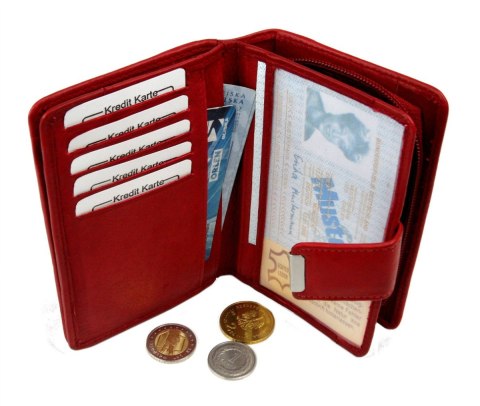 Portfel Damski Skórzany MONEY MAKER Skóra Licowa 13 cm Z Suwakiem Na Zewnątrz MM509B Portfel Damski Skórzany MONEY MAKER Skóra Licowa 13 cm Z Suwakiem Na Zewnątrz MM509B