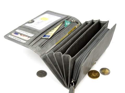 Portfel Damski Skórzany MONEY MAKER Skóra Licowa Długi Suwak Mozaika 12132B 16x9x2,5 Portfel Damski Skórzany MONEY MAKER Skóra Licowa Długi Suwak Mozaika 12132B 16x9x2,5