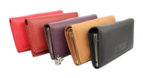 Portfel Damski Skórzany MONEY MAKER Skóra Licowa Duży Z Klamrą MM5285 15,5x9,5x3 Portfel Damski Skórzany MONEY MAKER Skóra Licowa Duży Z Klamrą MM5285 15,5x9,5x3