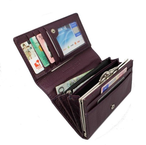 Portfel Damski Skórzany MONEY MAKER Skóra Licowa Duży Z Klamrą MM5285 15,5x9,5x3 Portfel Damski Skórzany MONEY MAKER Skóra Licowa Duży Z Klamrą MM5285 15,5x9,5x3