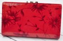 Portfel Damski Skórzany PATRIZIA 14 cm Klamra i Klapka Skóra Naturalna Lakierowany FL-108 CZERWONY RFID 14 x 9 x 4 [cm]