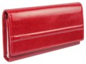 Portfel Damski WILMAR (PL) Klamra 16 cm Skóra Włoska Z Kartami P15 Ozdobna Nitka RFID