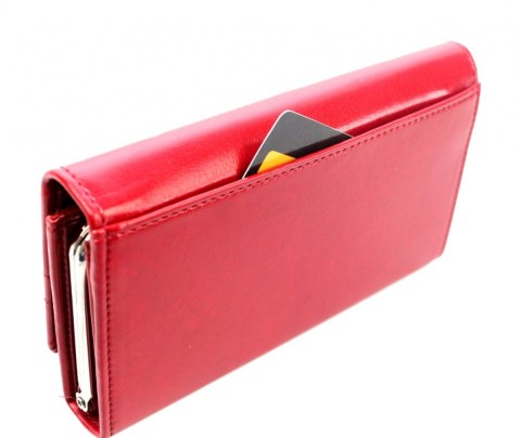 Portfel Damski WILMAR (PL) Klamra 16 cm Skóra Włoska Z Kartami P15 Ozdobna Nitka RFID Portfel Damski WILMAR (PL) Klamra 16 cm Skóra Włoska Z Kartami P15 Ozdobna Nitka RFID