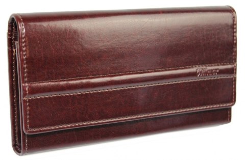 Portfel Damski WILMAR (PL) Klamra 16 cm Skóra Włoska Z Kartami P17 Ozdobna Nitka RFID Portfel Damski WILMAR (PL) Klamra 16 cm Skóra Włoska Z Kartami P17 Ozdobna Nitka RFID