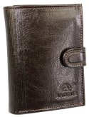 Portfel Męski ANDRUS (PL) Skóra Licowa Duży Pionowy Z Zapięciem Dwa Skrzydełka Poziomy Suwak RIFD 12,5 x 10 x 3  [cm]
