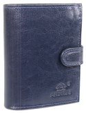Portfel Męski ANDRUS (PL) Skóra Licowa Duży Pionowy Z Zapięciem Dwa Skrzydełka Poziomy Suwak RIFD 12,5 x 10 x 3  [cm]