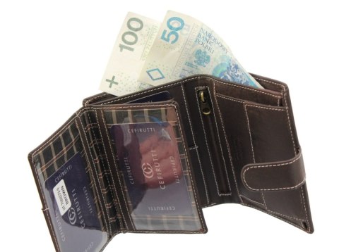Portfel Męski Cefirutti Duży Pionowy Z Zapinką Skóra Naturalna Matowy HT 7680272-9 Portfel Męski Cefirutti Duży Pionowy Z Zapinką Skóra Naturalna Matowy HT 7680272-9