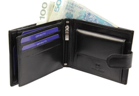 Portfel Męski Cefirutti Duży Poziomy Z Zapinką Skóra Naturalna RFID 7870 RF Portfel Męski Cefirutti Duży Poziomy Z Zapinką Skóra Naturalna RFID 7870 RF