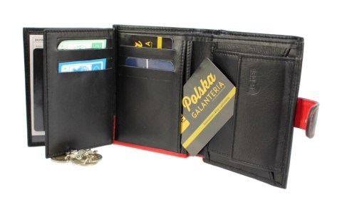 Portfel Męski PolskaGalanteria (PL) Skórzany Pionowy Z Zapięciem Skóra Cielęca Dwa Skrzydełka Duża Kieszeń Na Bilon 852/1 RFID Portfel Męski PolskaGalanteria (PL) Skórzany Pionowy Z Zapięciem Skóra Cielęca Dwa Skrzydełka Duża Kieszeń Na Bilon 852/1 RFID