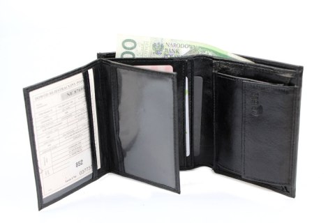 Portfel Męski PolskaGalanteria Skóra Naturalna Duży Pionowy Bez Zapięcia Dwa Skrzydełka Duża Kieszeń Na Bilon RFID KP852 Portfel Męski PolskaGalanteria Skóra Naturalna Duży Pionowy Bez Zapięcia Dwa Skrzydełka Duża Kieszeń Na Bilon RFID KP852