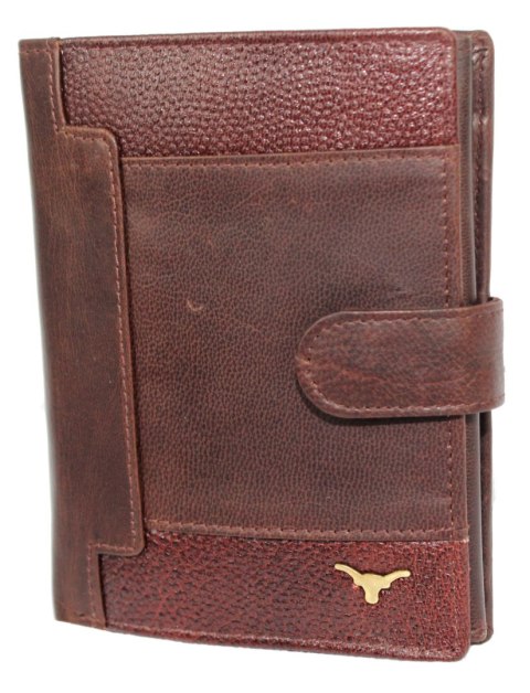 Portfel Męski Skórzany ANDREAS Skóra Licowa Duży Pionowy Z Zapięciem CZEKOLADOWY RIFD HK5601B ML 13,5 x 11 x 3 [cm Portfel Męski Skórzany ANDREAS Skóra Licowa Duży Pionowy Z Zapięciem CZEKOLADOWY RIFD HK5601B ML 13,5 x 11 x 3 [cm
