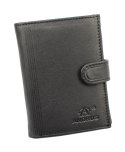 Portfel Męski Skórzany ANDRUS (PL) Skóra Licowa Duży Pionowy Z Zapięciem Dwa Skrzydełka Duża Kieszeń Na Bilon 13 x 10 x 3 [cm]