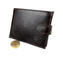 Portfel Męski Skórzany ANDRUS (PL) Skóra Licowa Duży Poziomy Z Zapięciem Jedno Skrzydełko Do Góry RFID 13 x 10 x 2,5 [cm]