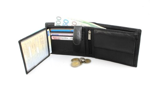 Portfel Męski Skórzany CA$H Miękka Skóra Licowa Duży Poziomy Bez Zapięcia CA5605 Portfel Męski Skórzany CA$H Miękka Skóra Licowa Duży Poziomy Bez Zapięcia CA5605