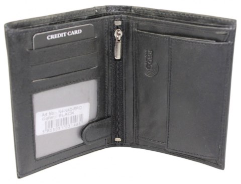 Portfel Męski Skórzany Cavaldi Skóra Licowa Duży Pionowy Bez Zapięcia N4 - RFID CZARNY Portfel Męski Skórzany Cavaldi Skóra Licowa Duży Pionowy Bez Zapięcia N4 - RFID CZARNY