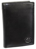 Portfel Męski Skórzany EL FORREST Skóra Bydlęca Duży Pionowy Bez Zapięcia Dwa Skrzydełka RFID CZARNY 896 67 13 x 10 x 3 [cm]