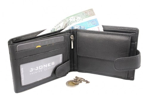 Portfel Męski Skórzany JENNIFER JONES Skóra Licowa Duży Poziomy Z Zapięciem 5315 RFID Portfel Męski Skórzany JENNIFER JONES Skóra Licowa Duży Poziomy Z Zapięciem 5315 RFID