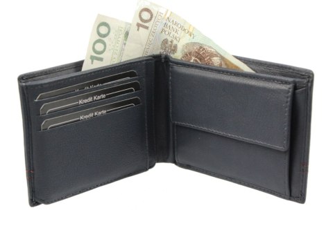 Portfel Męski Skórzany Jennifer Jones Skóra Licowa Poziomy Bez Zapinki 5316 RFID Portfel Męski Skórzany Jennifer Jones Skóra Licowa Poziomy Bez Zapinki 5316 RFID