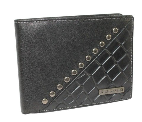 Portfel Męski Skórzany Jennifer Jones Skóra Naturalna Duży Poziomy Bez Zapięcia 5560 12 x 9,5 x 2 [cm]