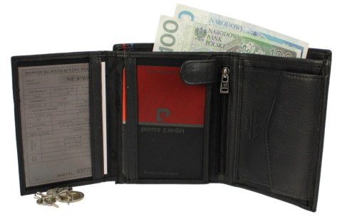 Portfel Męski Skórzany PIERRE CARDIN Skóra Licowa Duży Pionowy Bez Zapięcia Dwa Skrzydełka Z Zapinką Wewnątrz RFID TILAK 09 326 Portfel Męski Skórzany PIERRE CARDIN Skóra Licowa Duży Pionowy Bez Zapięcia Dwa Skrzydełka Z Zapinką Wewnątrz RFID TILAK 09 326