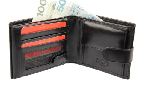 Portfel Męski Skórzany PIERRE CARDIN Skóra Licowa Duży Poziomy Z Zapinką Dwa Skrzydełka 324A Portfel Męski Skórzany PIERRE CARDIN Skóra Licowa Duży Poziomy Z Zapinką Dwa Skrzydełka 324A