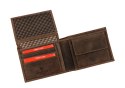 Portfel Męski Skórzany Polska Galanteria (PL) Skóra Licowa Duży Poziomy IN-1102 ,,CIĘŻARÓWKA,, CZARNY 12 x 9,5 x 2 [cm]