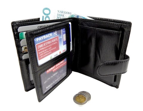 Portfel Męski Skórzany ROVICKY Skóra Licowa Duży Pionowy Kwadrat Z Zapięciem Jedno Skrzydełko 106L-BAR RFID SECURE Portfel Męski Skórzany ROVICKY Skóra Licowa Duży Pionowy Kwadrat Z Zapięciem Jedno Skrzydełko 106L-BAR RFID SECURE