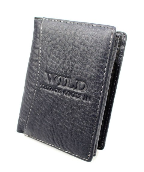 Portfel Męski Skórzany WILD Skóra Licowa Duży Pionowy Bez Zapięcia RIFD WI5500 12,5 x 9,5 x 2,5 [cm Portfel Męski Skórzany WILD Skóra Licowa Duży Pionowy Bez Zapięcia RIFD WI5500 12,5 x 9,5 x 2,5 [cm