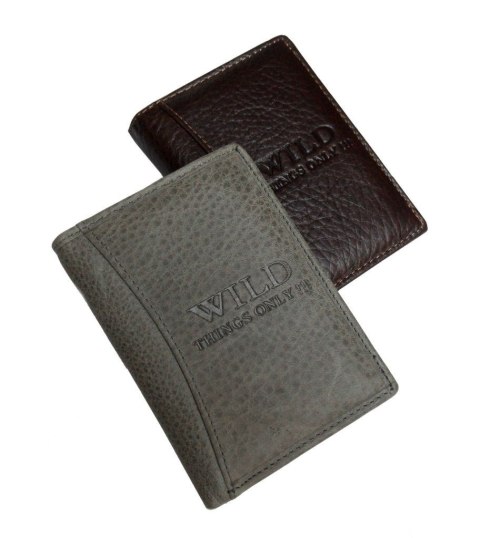 Portfel Męski Skórzany WILD Skóra Licowa Duży Pionowy Bez Zapięcia RIFD WI5500 12,5 x 9,5 x 2,5 [cm Portfel Męski Skórzany WILD Skóra Licowa Duży Pionowy Bez Zapięcia RIFD WI5500 12,5 x 9,5 x 2,5 [cm