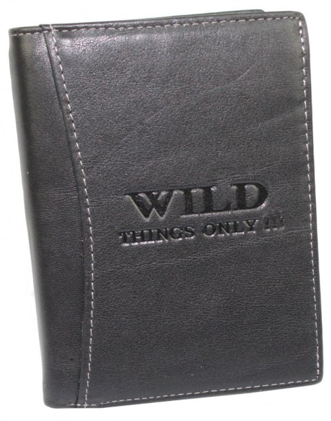 Portfel Męski Skórzany WILD Skóra Licowa Duży Pionowy Bez Zapięcia RIFD WI5500 12,5 x 9,5 x 2,5 [cm Portfel Męski Skórzany WILD Skóra Licowa Duży Pionowy Bez Zapięcia RIFD WI5500 12,5 x 9,5 x 2,5 [cm
